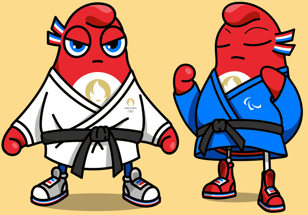 La mascotte des JO en judoka