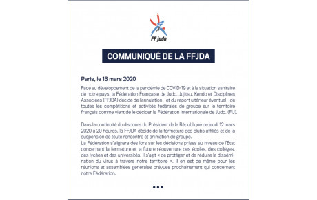 Annulation des cours jusqu'à nouvel ordre