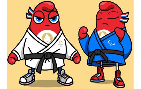 La mascotte des JO en judoka